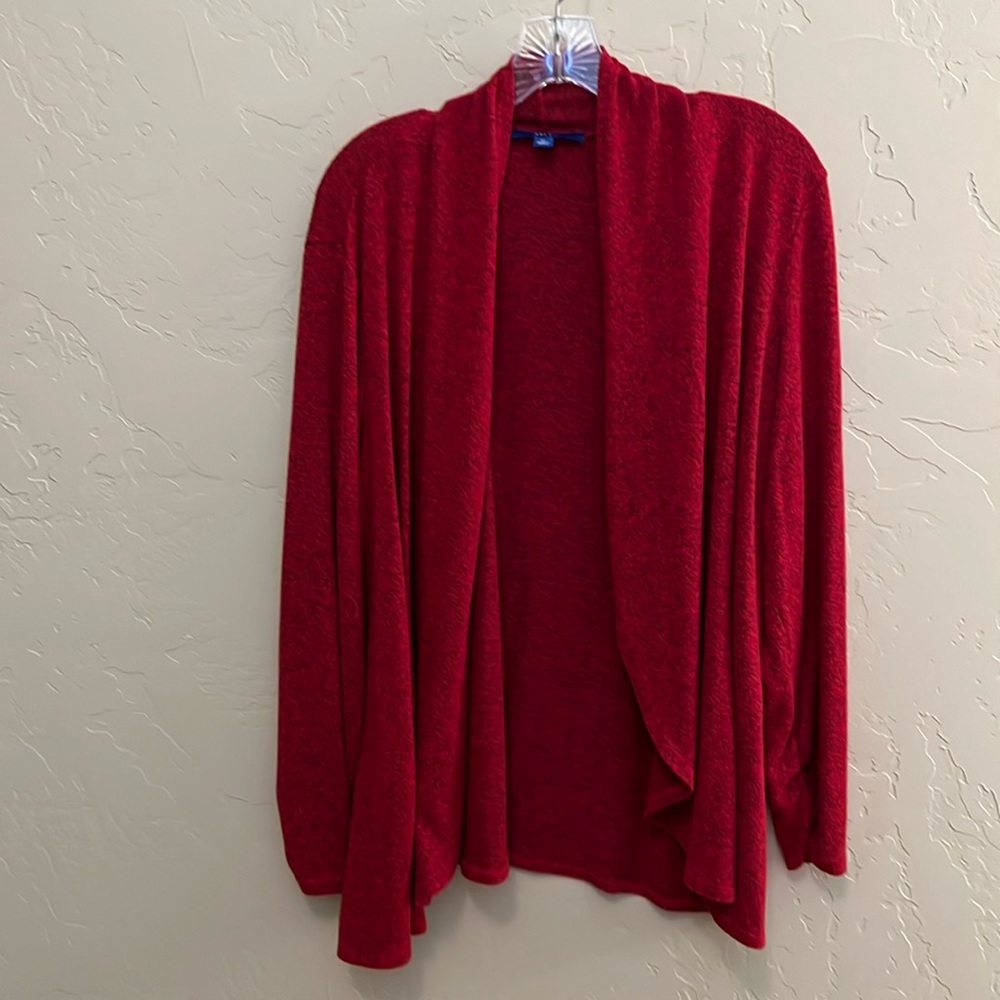 Ruched Long-Sleeve Open Cardigan - Size XL